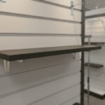 Wooden Slatwall Shelf 10″ x 48″ – Heavy Duty Display Shelf